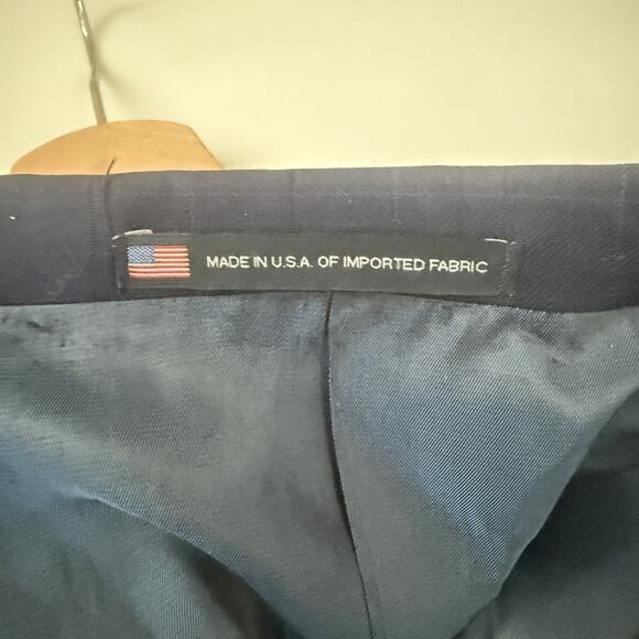 Hart Schaffner Marx Suit Mens 39 Wool Blend Window Pane Blazer Pants Union USA - Picture 4 of 16